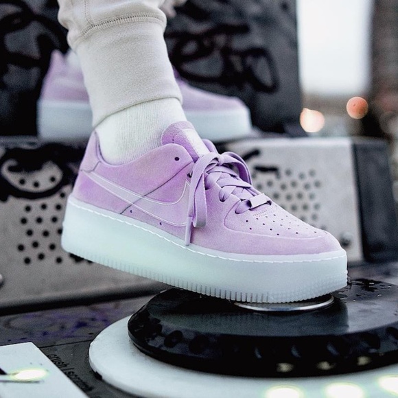 nike air force 1 sage low violet